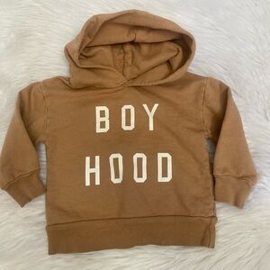 Boy Hood Tan Hoodie 3-6M
